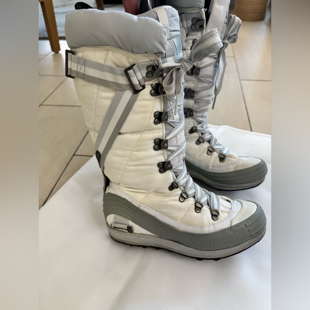 Stella McCarney for Adidas Stylish Women's White and Gray Winter Boots